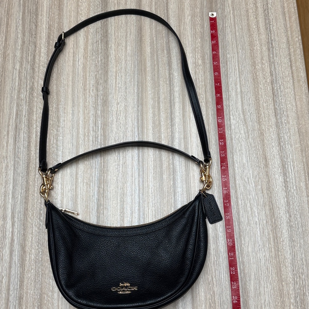 Coach Aria Shoulder Bag in Black Leather Shoulder & Crossbody Purse - Picture 16 of 16
